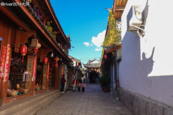 丽江古城写真冬季,银装素裹的历史画卷