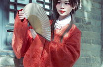 粉色兔子写真汉服,粉色兔子写真中的古典韵味